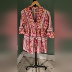 Bohemian Colorful Cotton Women's Tunic